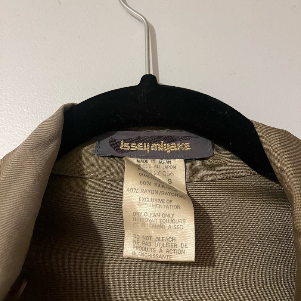 Vintage ISSEY MIYAKI Silk Dress Olive sz S
